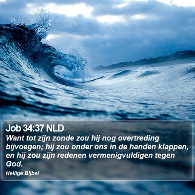 Job 34:37 NLD Bible Verse Image