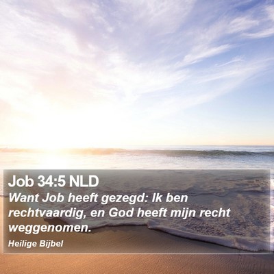 Job 34:5 NLD Bible Verse Image
