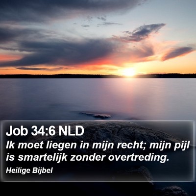 Job 34:6 NLD Bible Verse Image