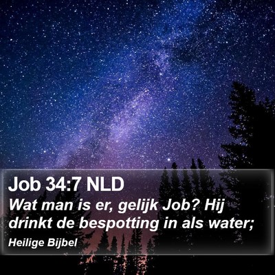 Job 34:7 NLD Bible Verse Image