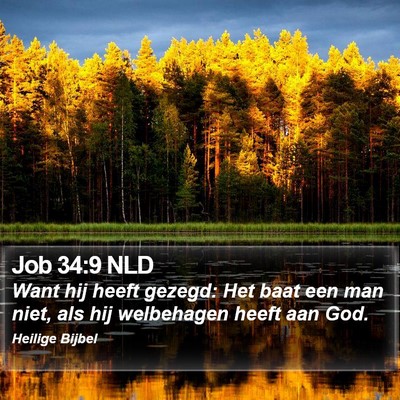 Job 34:9 NLD Bible Verse Image