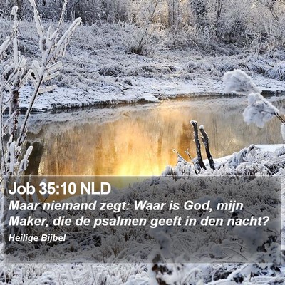 Job 35:10 NLD Bible Verse Image