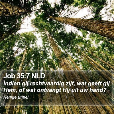 Job 35:7 NLD Bible Verse Image