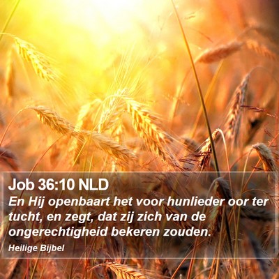 Job 36:10 NLD Bible Verse Image