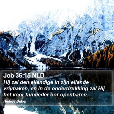 Job 36:15 NLD Bible Verse Image