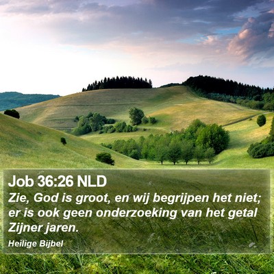 Job 36:26 NLD Bible Verse Image