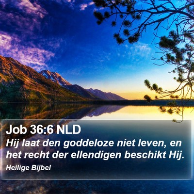 Job 36:6 NLD Bible Verse Image