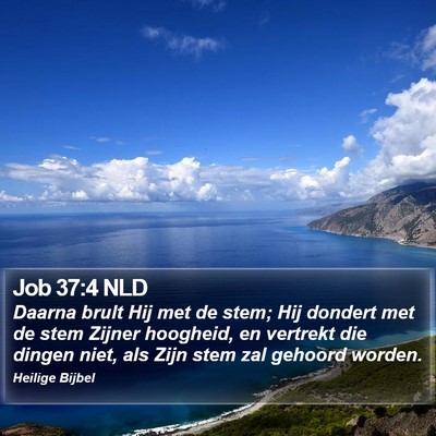 Job 37:4 NLD Bible Verse Image