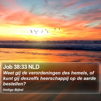 Job 38:33 NLD Bible Verse Image