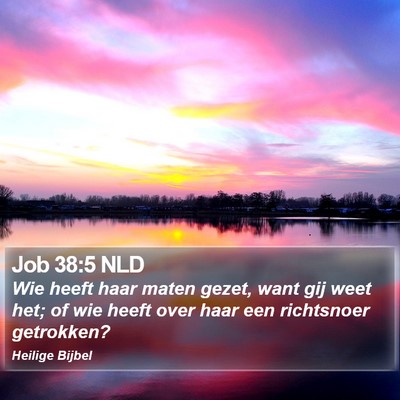 Job 38:5 NLD Bible Verse Image