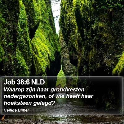 Job 38:6 NLD Bible Verse Image