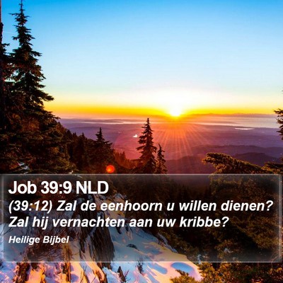 Job 39:9 NLD Bible Verse Image