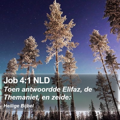 Job 4:1 NLD Bible Verse Image