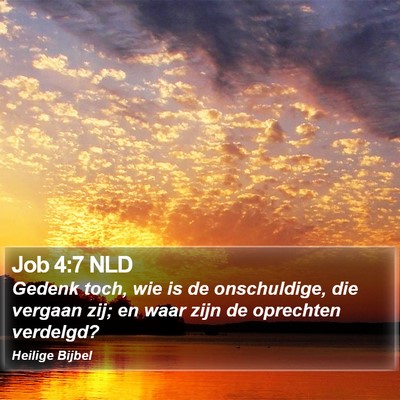 Job 4:7 NLD Bible Verse Image