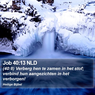 Job 40:13 NLD Bible Verse Image