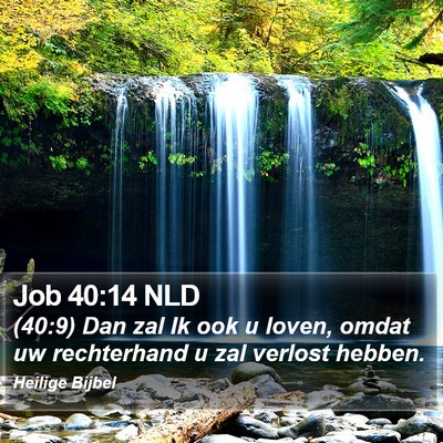 Job 40:14 NLD Bible Verse Image