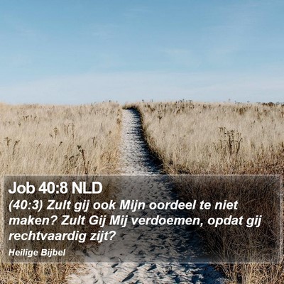 Job 40:8 NLD Bible Verse Image
