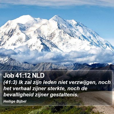 Job 41:12 NLD Bible Verse Image