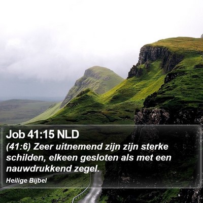 Job 41:15 NLD Bible Verse Image