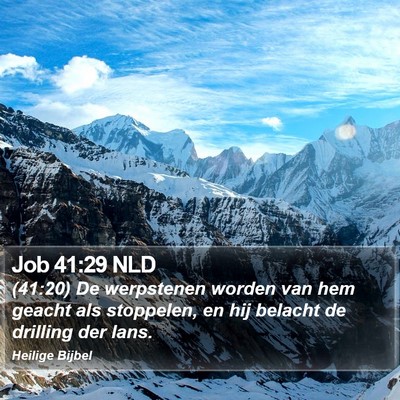 Job 41:29 NLD Bible Verse Image