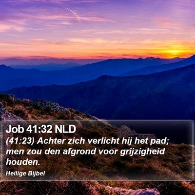 Job 41:32 NLD Bible Verse Image