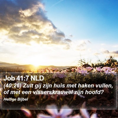 Job 41:7 NLD Bible Verse Image