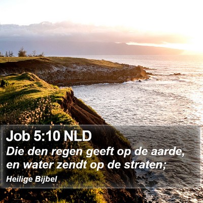 Job 5:10 NLD Bible Verse Image