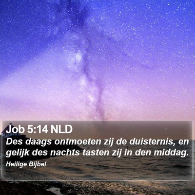 Job 5:14 NLD Bible Verse Image