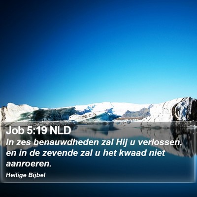Job 5:19 NLD Bible Verse Image