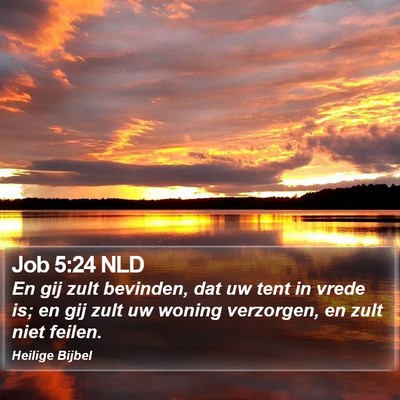 Job 5:24 NLD Bible Verse Image