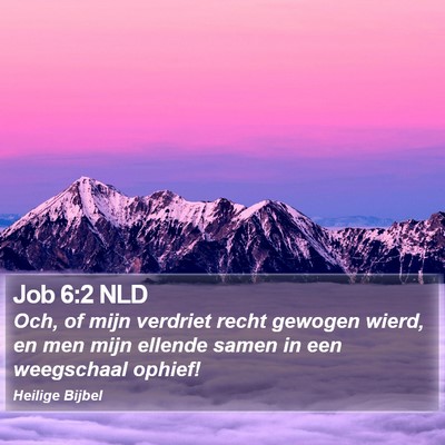 Job 6:2 NLD Bible Verse Image