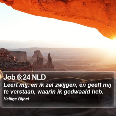 Job 6:24 NLD Bible Verse Image