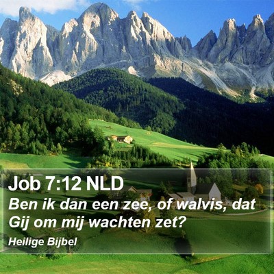 Job 7:12 NLD Bible Verse Image