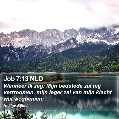 Job 7:13 NLD Bible Verse Image
