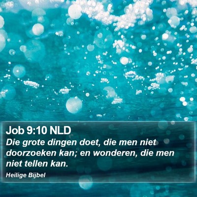 Job 9:10 NLD Bible Verse Image