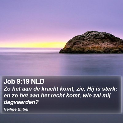 Job 9:19 NLD Bible Verse Image