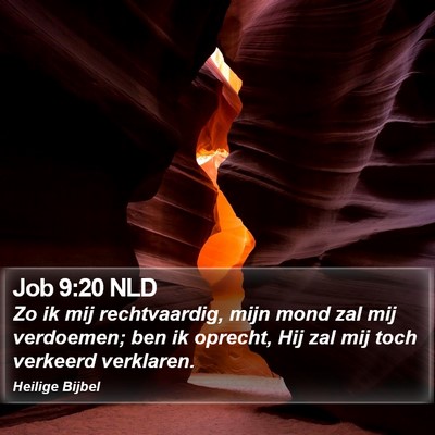Job 9:20 NLD Bible Verse Image