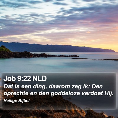Job 9:22 NLD Bible Verse Image