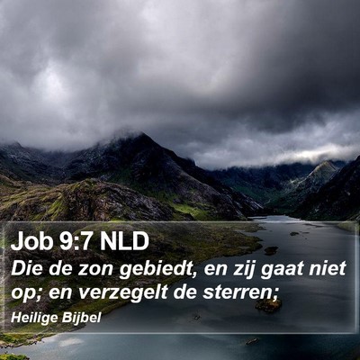 Job 9:7 NLD Bible Verse Image