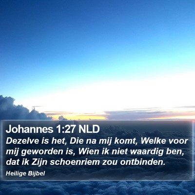 Johannes 1:27 NLD Bible Verse Image