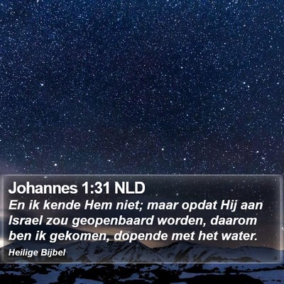 Johannes 1:31 NLD Bible Verse Image