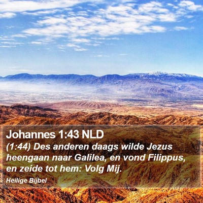 Johannes 1:43 NLD Bible Verse Image