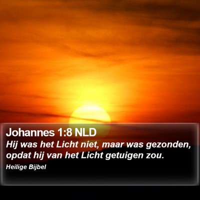 Johannes 1:8 NLD Bible Verse Image