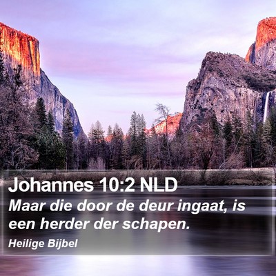 Johannes 10:2 NLD Bible Verse Image