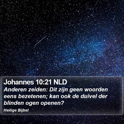 Johannes 10:21 NLD Bible Verse Image