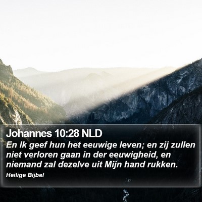 Johannes 10:28 NLD Bible Verse Image