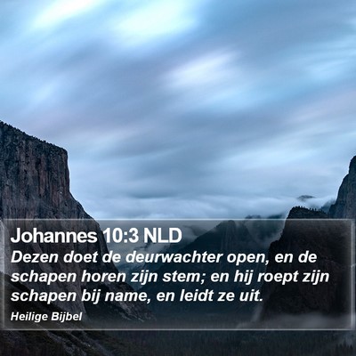 Johannes 10:3 NLD Bible Verse Image