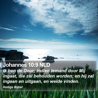 Johannes 10:9 NLD Bible Verse Image