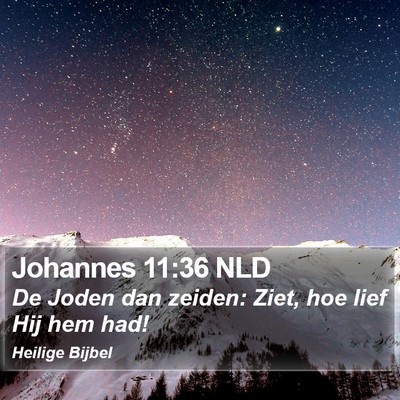 Johannes 11:36 NLD Bible Verse Image