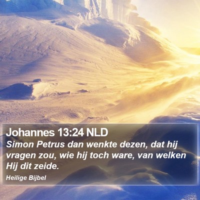 Johannes 13:24 NLD Bible Verse Image